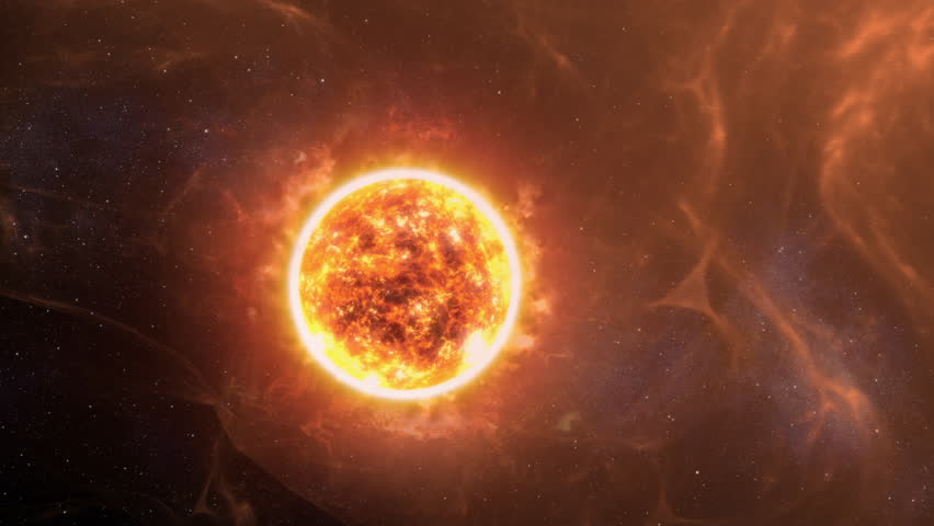 Sun with solar flares in deep space, Slow zoom out
3d rendering of the sun with nebulas surrounding. Sci fi concept, 2024

