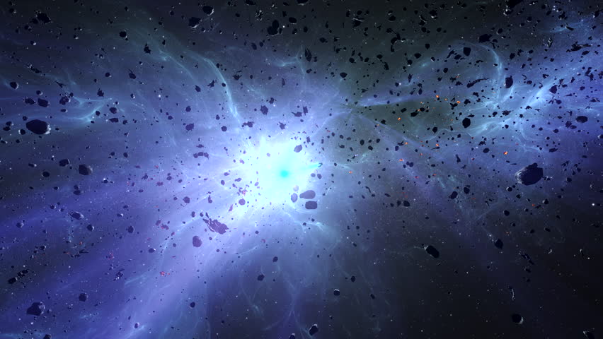 Asteroid rocks heading toward light blue rays in deep space
3d rendering of deep space with asteroids concept, 4K, 2024

