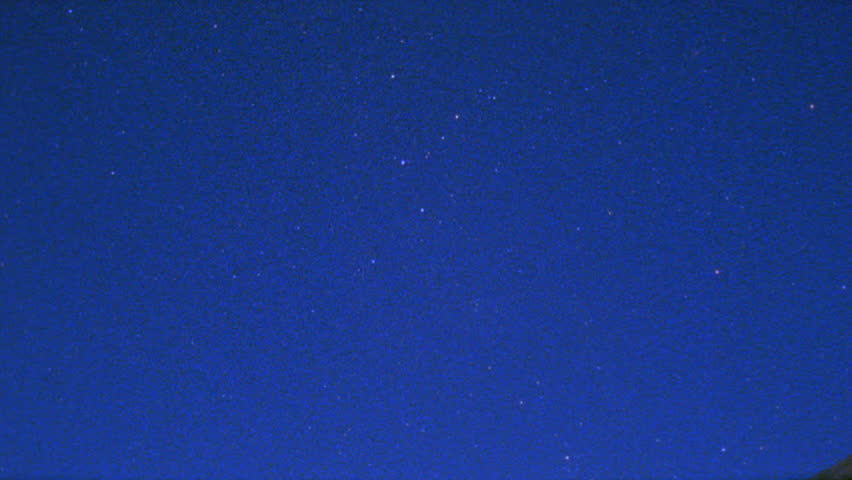 View of blue night with bright stars