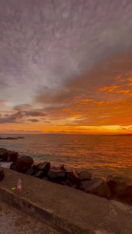 the ocean with a beatiful sunset