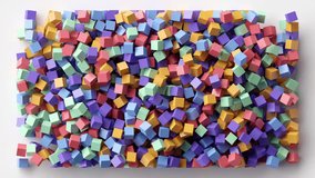 cycled 3d animation, abstract geometric background of assorted multicolored cubes mixing together - Powered by Shutterstock - Get 15% off with code: PIKWIZARD15