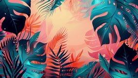 jungle tropical palm trees exotic abstract motion color background loop - Powered by Shutterstock - Get 15% off with code: PIKWIZARD15