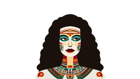 Portrait of a aztec woman warrior, Fashion design art Aztec Maya Inca female face, Ancient Aztec, Inca, Maya, Pre classic Maya Hairstyles, Makeup of ancient people in South America, abstract geometric - Powered by Shutterstock - Get 15% off with code: PIKWIZARD15
