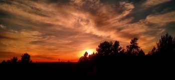 orange sky in sunset video