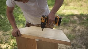 screwdriver.woodworking. manual power tools. slow motion video. High quality video in FullHD format. - Powered by Shutterstock - Get 15% off with code: PIKWIZARD15
