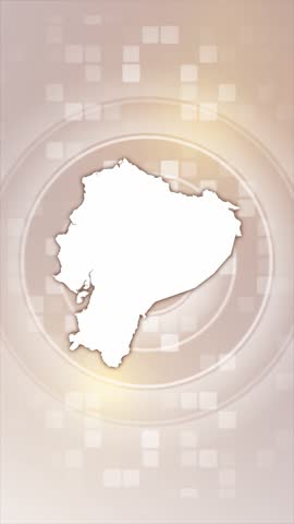 Mobile Vertical Resolution 2160x3840 Pixels, Ecuador Animated Map on Minimal Background, 
Useful for Politics, Elections, Travel, News and Sports Events