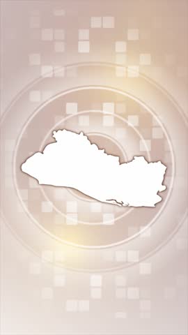 Mobile Vertical Resolution 2160x3840 Pixels, El Salvador Animated Map on Minimal Background, 
Useful for Politics, Elections, Travel, News and Sports Events
