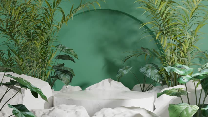 A stunning 4K video featuring a product background showcasing a decorative marble product display, perfect for adding elegance to your visual projects