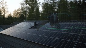 Photovoltaic modules with charging Battery icons on solar energy powered house - Powered by Shutterstock - Get 15% off with code: PIKWIZARD15