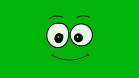 Cartoon face Premium Quality green screen footage, Abstract technology, science, engineering artificial intelligence, Seamless loop 4k video, 3D Animation, Ultra High Definition, 4k video 