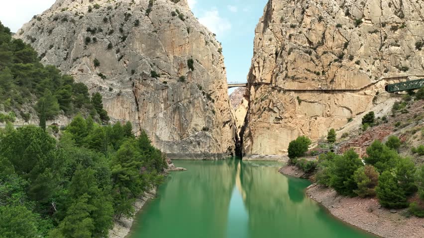 gorge of the Gaitanes, place where the king's road  is located, Ardales, Malaga