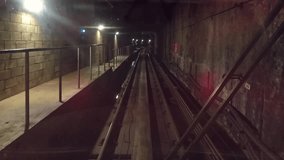 KUALA LUMPUR, MALAYSIA -17th april, 2024: hyper lapse - Font view - Moving in tunnel. MRT, an automated guideway transit service operating along Klang Valley in Kuala Lumpur - Powered by Shutterstock - Get 15% off with code: PIKWIZARD15