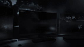 Searching for target coordinates in an updated database. Checking active satellite footage. Ready to deploy military troops in Spain. Computer screens. Decoding information. User interface. - Powered by Shutterstock - Get 15% off with code: PIKWIZARD15