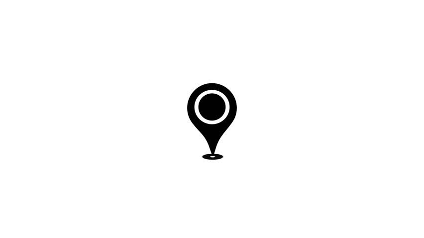 Location icon animation concept on background .looping animation