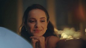 Excited woman reacting engagement at romantic atmosphere house closeup. Anonymous man proposing marriage to girlfriend with wedding ring blurred light background. Unknown guy holding red velvet box  - Powered by Shutterstock - Get 15% off with code: PIKWIZARD15