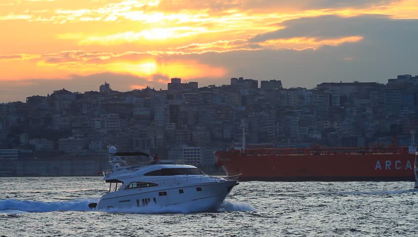 ISTANBUL - MAR 28: Crude oil tanker ship AEGEAN FAITH (IMO: 9232888, Liberia) on