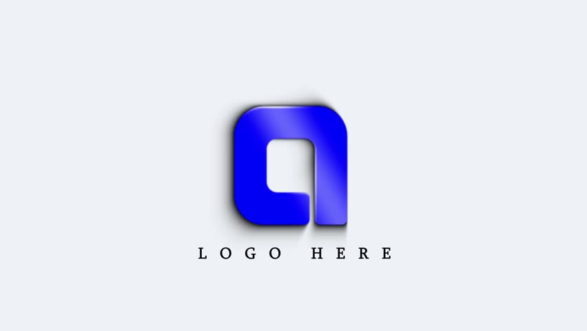 new trendy 3d clean hyper logo intro animation. 3d render, 3d reveal of a logo stings.