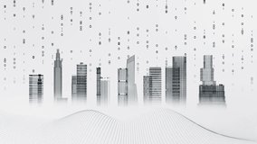 Digital cityscape with data streams, futuristic architecture - Powered by Shutterstock - Get 15% off with code: PIKWIZARD15