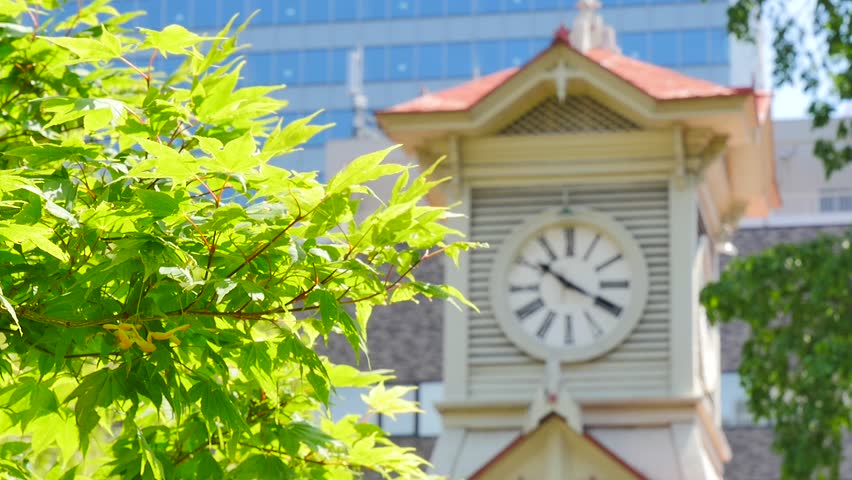 Hokkaido scenery,
 Sapporo Clock Tower,
 Japan, Hokkaido, Sapporo,