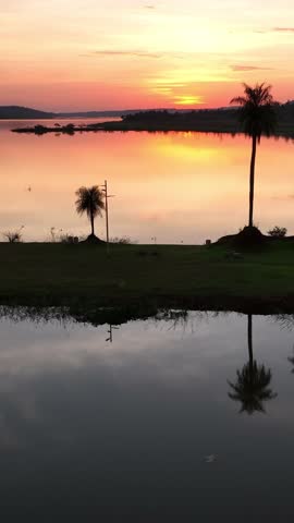Sunset near San Ignacio mini mission founded in 1632 by the Jesuits, Misiones Province, Argentina

