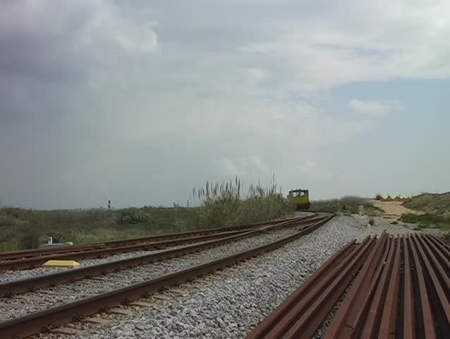 Locomotive arriving in station