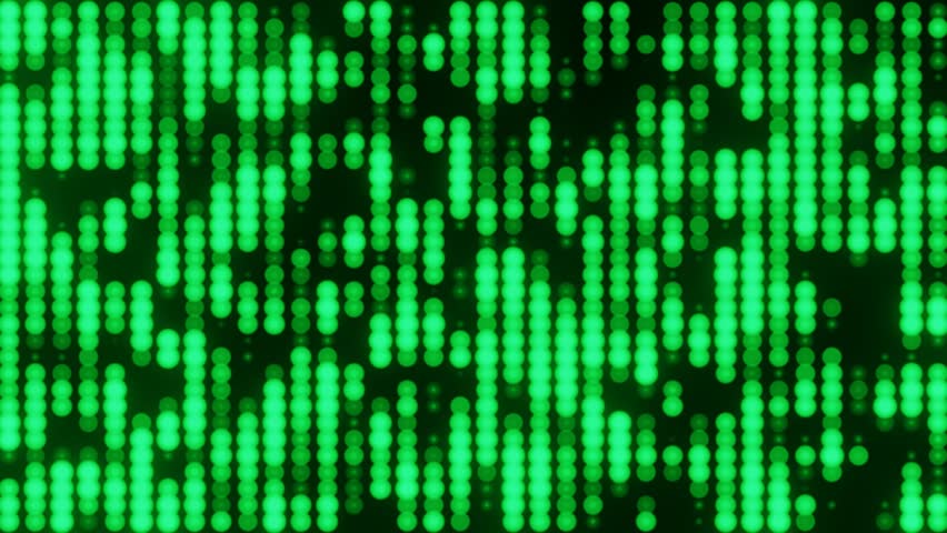 Numerous columns of bokeh green dots flashing and moving vertically. 3D illustration as background mimicking data flushing on a retro CRT monitor - Powered by Shutterstock - Get 15% off with code: PIKWIZARD15