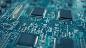 Green Printed Circuit Board, Computer Motherboard Components: Microchips, CPU Processor, Transistors, Semiconductors. - Powered by Shutterstock - Get 15% off with code: PIKWIZARD15