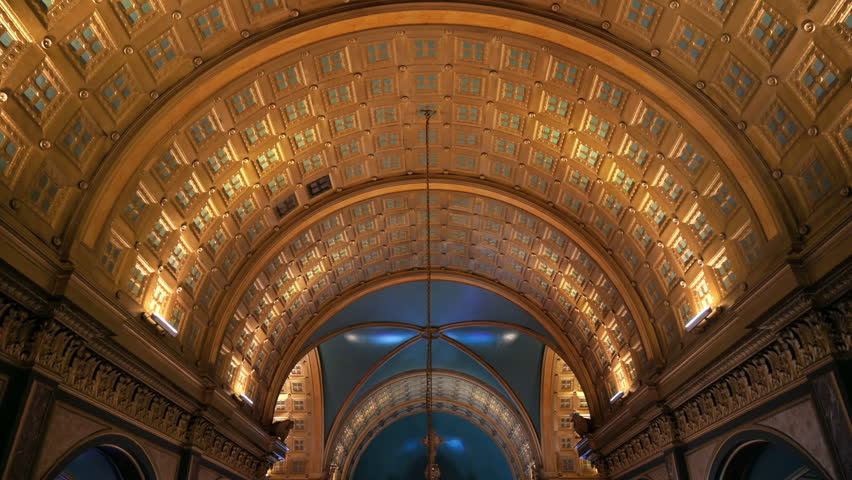Interior view of the Saint Stephen Orthodox Church in Istanbul, Turkey. A lot of decoration, the altar