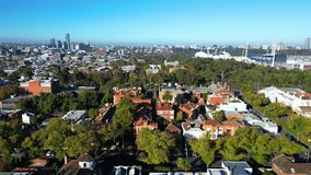Established Aerial View of Melbourne Cityscape, Victoria, Australia