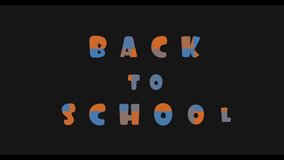 back to school text animation with black background - Powered by Shutterstock - Get 15% off with code: PIKWIZARD15