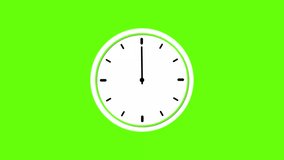 Digital clock and analog circle clock 24 hours black color animation.
lime green screen clock icon 4k video animated.