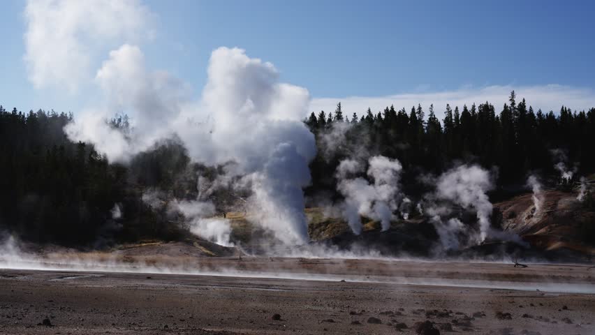 Steamy Yellowstone National Park Geysers, August 27, 2023