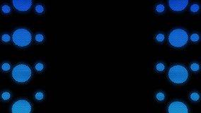 Blue vertical Led spheres circles dots neon circular pattern stage backlight stage tunnel light spots vj loop technology 3d backgriund glowing digital vibrant light floods panel board backdrop - Powered by Shutterstock - Get 15% off with code: PIKWIZARD15