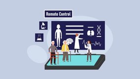 Online senior health care, virtual hospital and online consultation cartoon animation - Powered by Shutterstock - Get 15% off with code: PIKWIZARD15