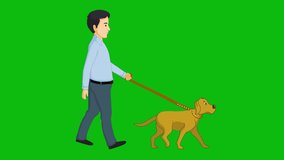 men with dog, man dog walking, green screen, 4k - Powered by Shutterstock - Get 15% off with code: PIKWIZARD15