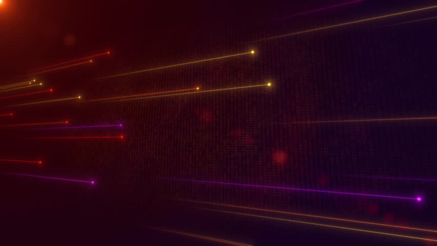 Abstract Futuristic Motion Orange Purple Shiny Perspective Square Hud Mosaic Grid Of Welcome to Seoul Digital Display Text Reveal With Dotted Lines Light Flare, Seamless Loop