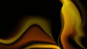 Dark golden liquid flowing waves abstract background. Seamless looping bronze smooth wavy motion design. Video animation Ultra HD 4K 3840x2160