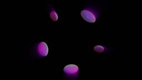 3d abstract background with droplets of molten wax merge and fly apart drops in liquid. Subsurface scattering material with internal blue glow. Seamless loop in 4k. - Powered by Shutterstock - Get 15% off with code: PIKWIZARD15