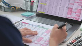 Expert woman asian female people review data number costing managerial account prepare monthly actual cost variance report at tax audit office. ESG sheet budget control ERP process service project. - Powered by Shutterstock - Get 15% off with code: PIKWIZARD15