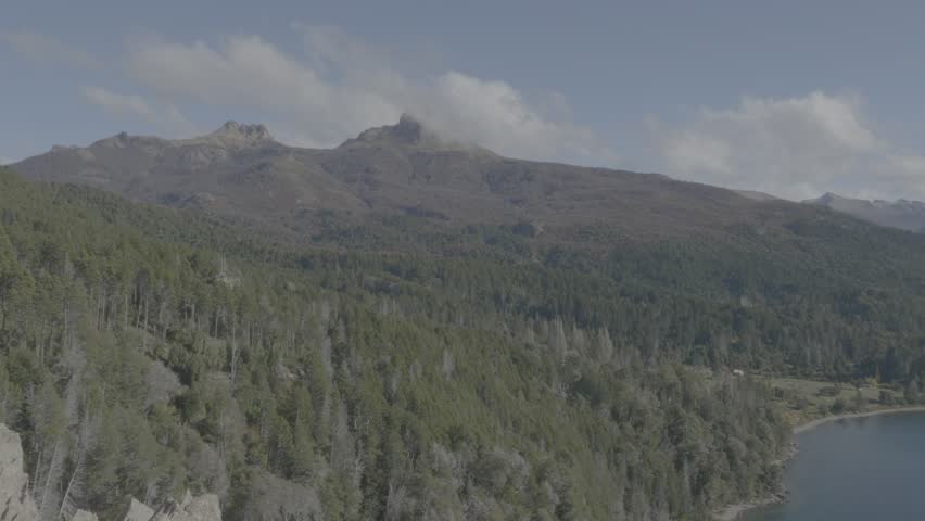 V-Log video sequence along the Road of the 7 Lakes in Patagonia Argentina in Nahuel Huapi National Park
