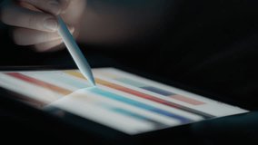 Designer scrolling through color palette on a tablet using a pen. Slow motion.  - Powered by Shutterstock - Get 15% off with code: PIKWIZARD15