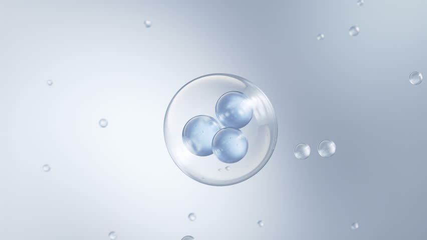cosmetic moisturizer water molecule, Cosmetic Essence, Liquid bubble 3d animation.