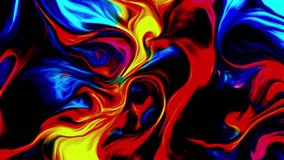 abstract background of water waves, marble, waves, ripples, liquid paint, with colorful fractal lines, beautiful liquid art 3D abstract design colorful marble video. 4K