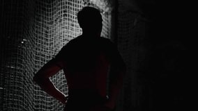 Silhouette Of Exhausted Sportsman After Hard Workout Or Match, Goalkeeper, Professional Sport - Powered by Shutterstock - Get 15% off with code: PIKWIZARD15