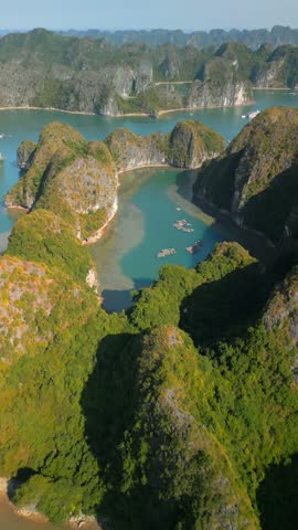 Aerial view of stunning Ha Long Bay in Vietnam