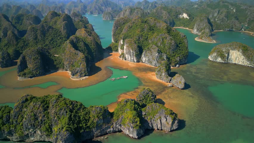 Aerial view of stunning Ha Long Bay in Vietnam