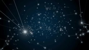  Tech Earth Globalization networking, orange line lights transmit data, Transfer speed data internet, triangle digital data, zoom out camera. - Powered by Shutterstock - Get 15% off with code: PIKWIZARD15