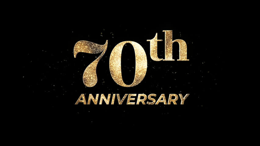 70th Anniversary Animation Text, Alpha Channel