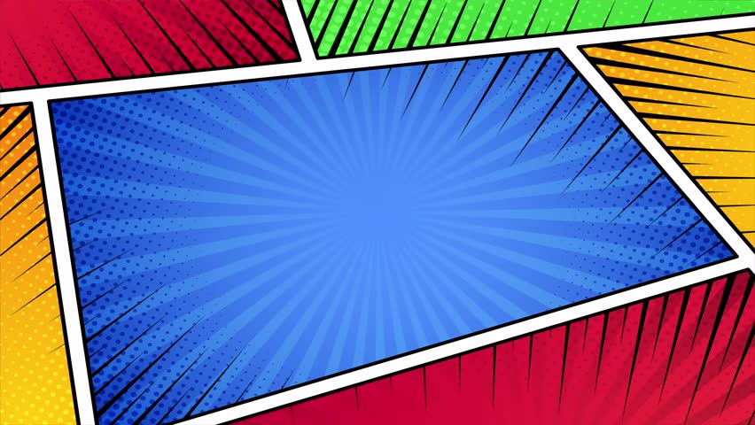Comic background animation | 4k animated radial rays and dots pattern | Motion graphics and digital composition | 4k video Animation background
