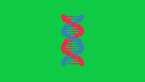 DNA animation on green screen. blue and red color DNA movement animation. healthcare and medical. - Powered by Shutterstock - Get 15% off with code: PIKWIZARD15